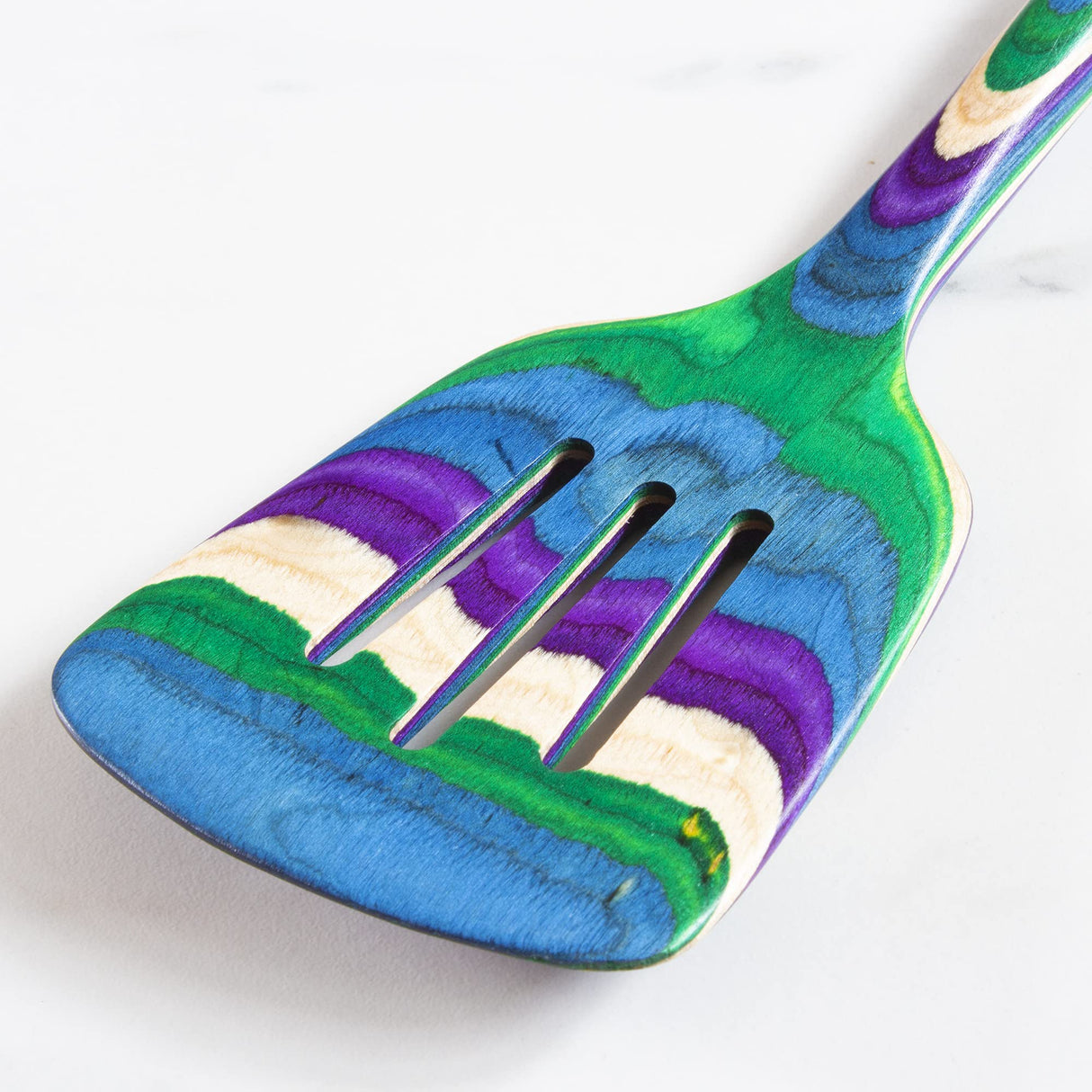 Totally Bamboo Baltique Mumbai Collection 12-1/2" Wooden Slotted Spatula, Safe for Nonstick Totally Bamboo