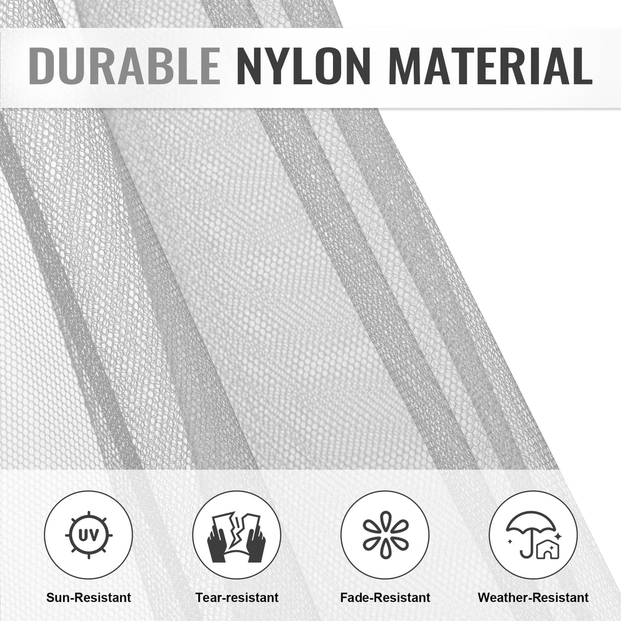 COWVIE Gazebo Replacement Netting Screen, 12' x 16' Universal Gazebo 4-Panel Mosquito Sidewalls with Double Zippers for Outdoor Patio (Only Netting) COWVIE