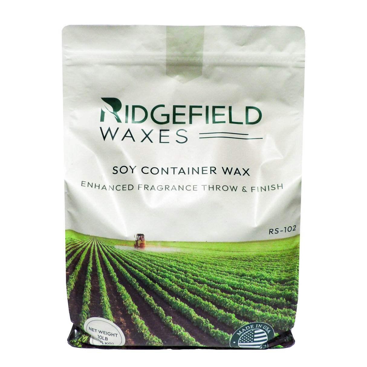 Ridgefield Waxes Enhanced Fragrance & Finish RS-102 All-Natural Soy Wax for Candle Making (10lb) Ridgefield Waxes