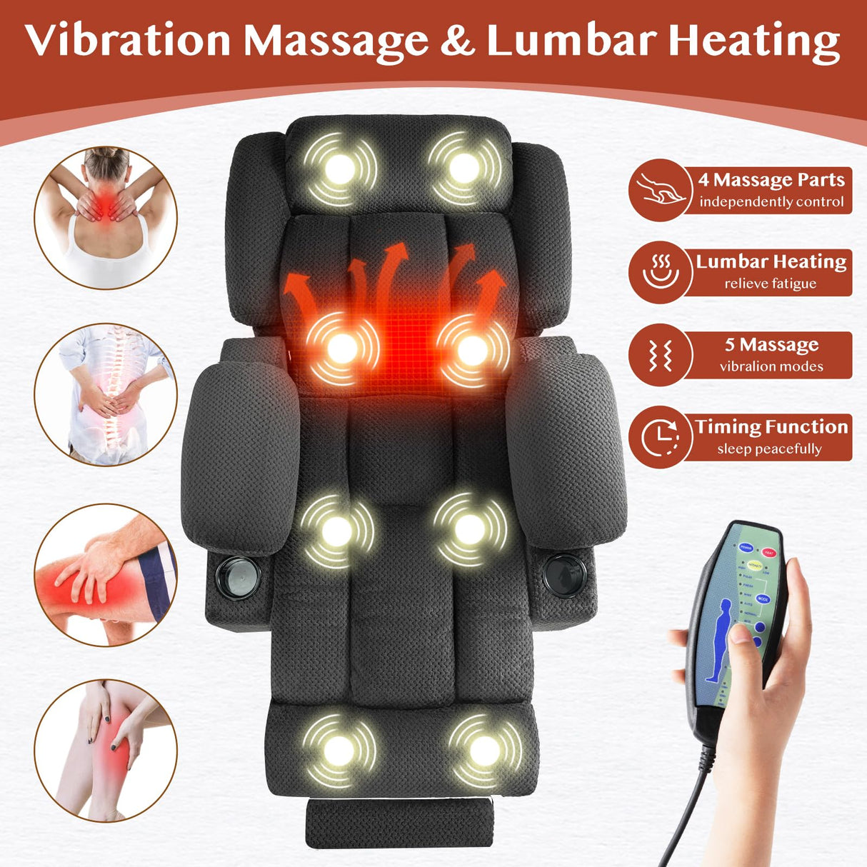 Neioml 3 Motor Large-Wide Lift Chair, Infinite Position, 180° Lay Flat, Power Lift Chairs Recliners for Elderly Big and Tall, Massage & Heat, Extended Footrest, Soft Plush Flannel (Gray) Neioml