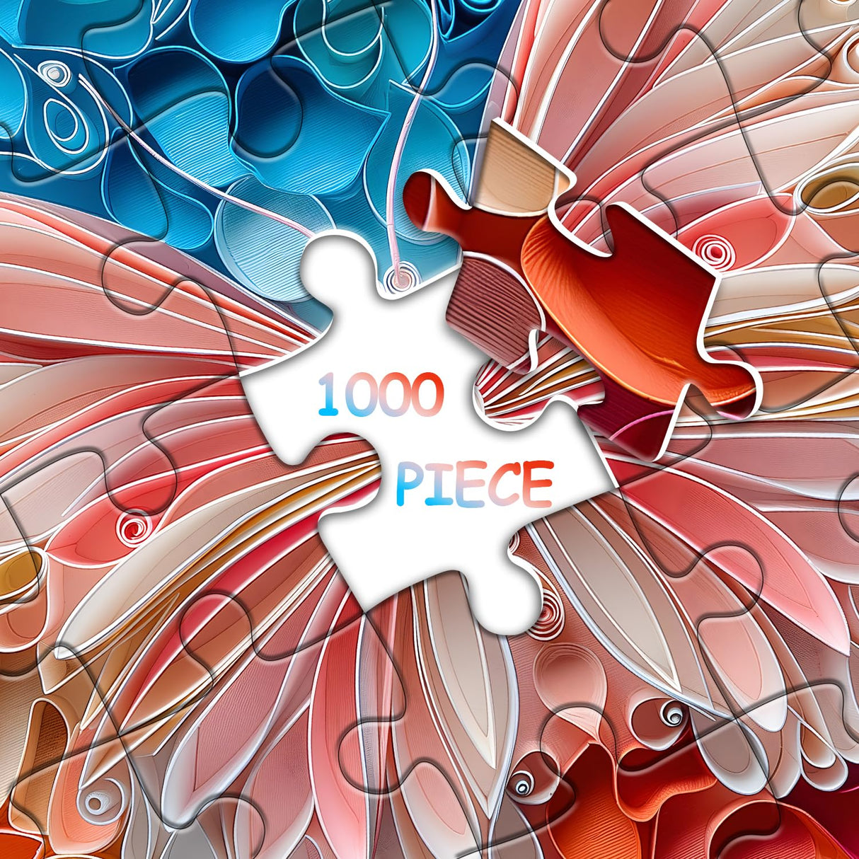 Butterfly Puzzles for Adults 1000 Pieces, Unique Art Jigsaw Puzzle Hard, Colorful Impossible Challenging Puzzles for Adults Paper Cut PICKFORU