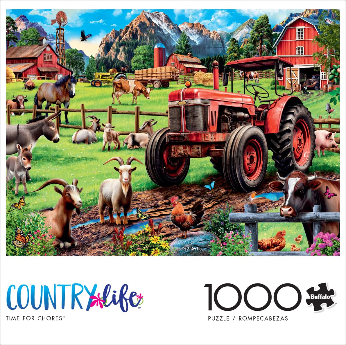 Buffalo Games - P.D. Moreno - Time for Chores - 1000 Piece Jigsaw Puzzle for Adults -Challenging Puzzle Perfect for Game Nights - Finished Size is 26.75 x 19.75 Buffalo Games