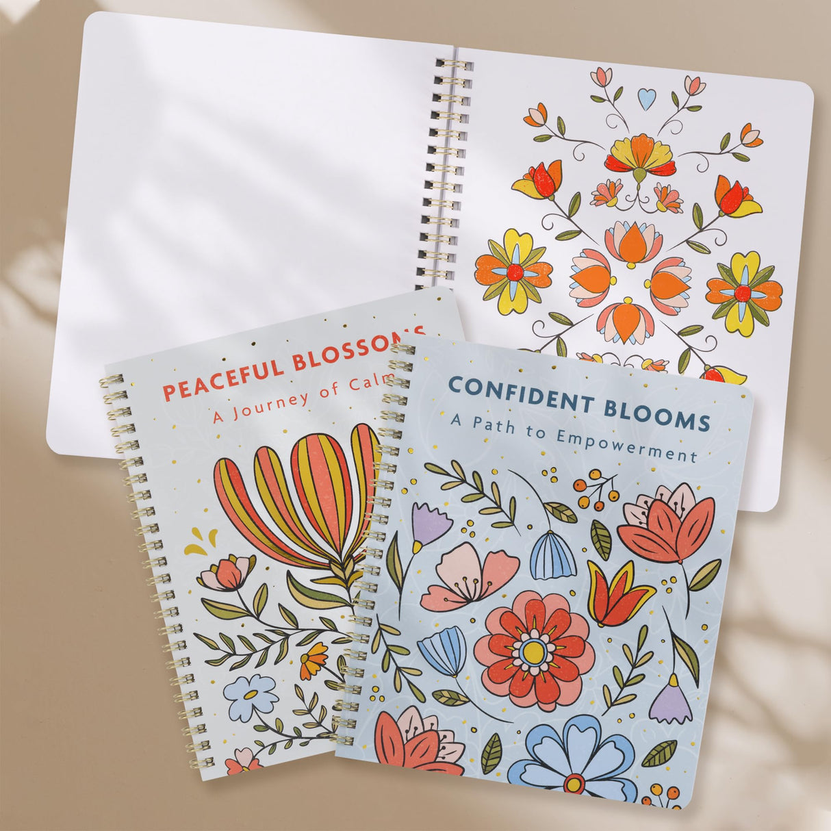 ZICOTO Beautiful Adult Coloring Book Set of 2 for Relaxation - Affirmation and Inspirational Books Making it a Great Gift - Perfect Stress-Relieving Books Fun to Color for Women ZICOTO