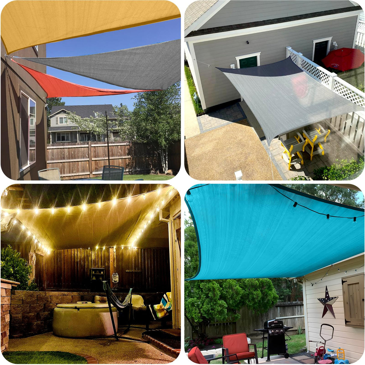 SUNLAX Sun Shade Sail 14' x 14' x 14' Dark Grey Triangle Canopy Sail Shade Cover UV Block Permeable Sunshade Outdoor for Patio Backyard (We Make Custom Size) SUNLAX