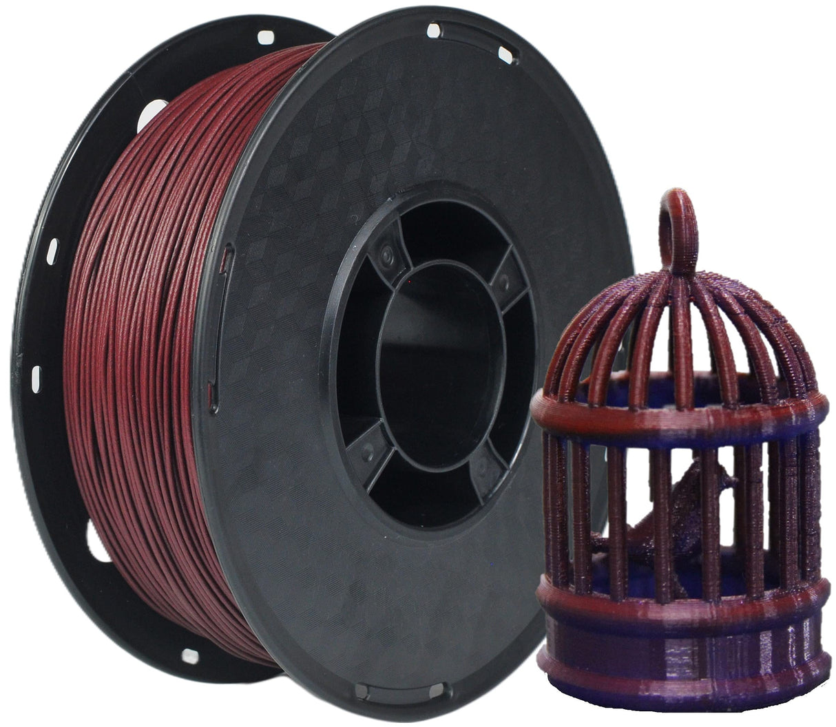 RANKI Wood PLA Filament 1.75mm 3D Printer Filament Rosewood, Real Wood Infill, 1kg Spool (Rosewood) RANKI