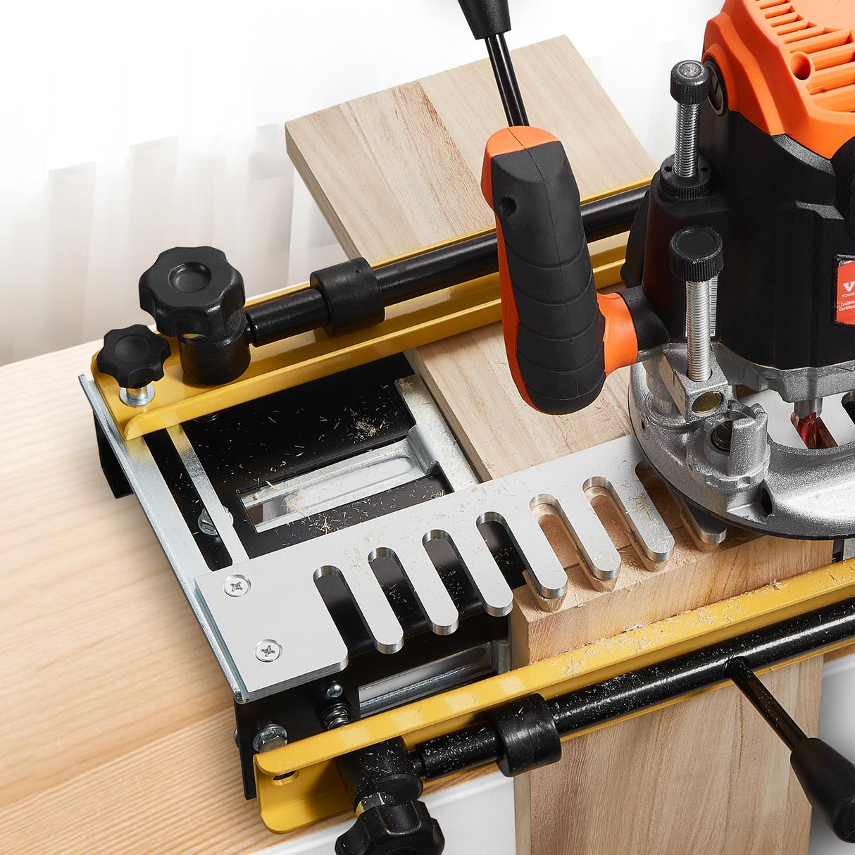 VEVOR Dovetail Jig, 12 in Width, Dove Tailing Router Jigs with 4 Router Bits & 3 Templates, Precise Alignment Dove Tail Jig, Mortise and Tenon Woodworking Tools for Furniture & Wood Cabinet Making VEVOR