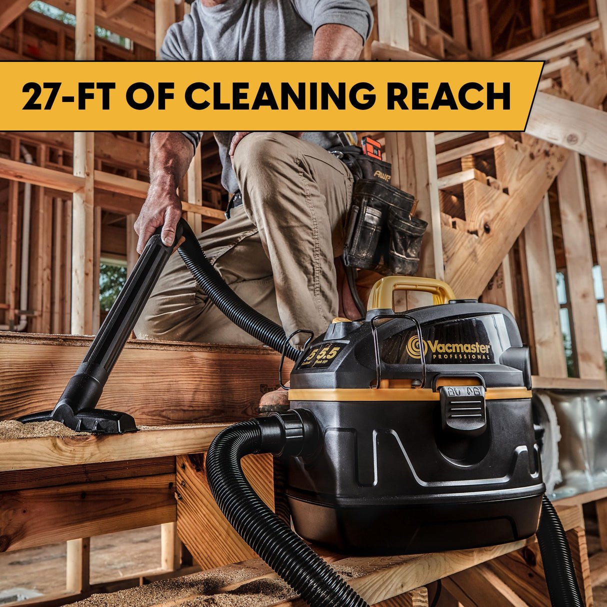 Vacmaster Professional Beast Series VFB511H 0201 5-Gallon 5.5 Peak HP Wet/Dry Vac, Black Vacmaster