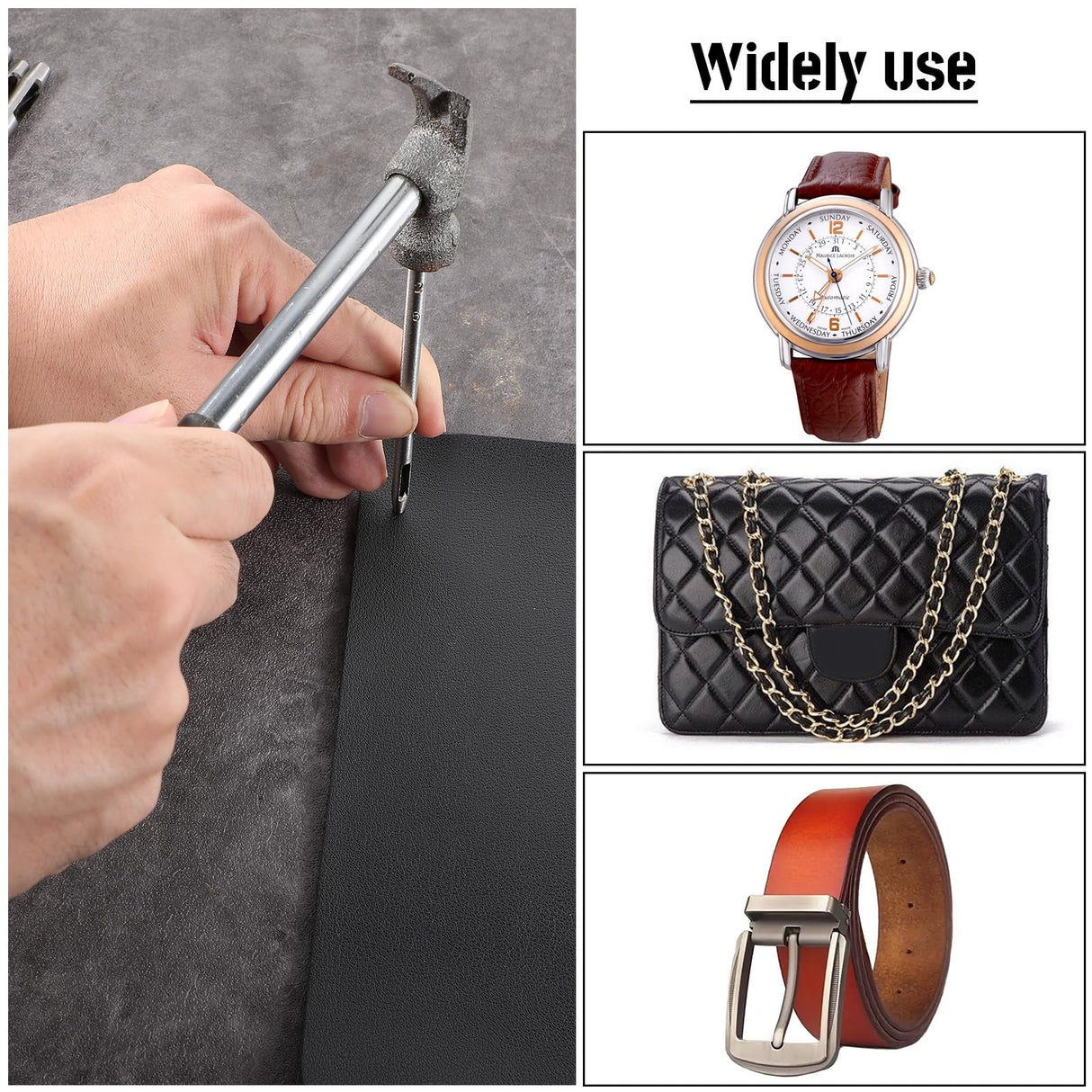 Leather Hole Punch Tool, 22pcs Circle Hole Punch Set - 0.5-12mm for Watch Bands, Belts, Canvas, Paper, Plastic, Leather Working DIVINA VITAE