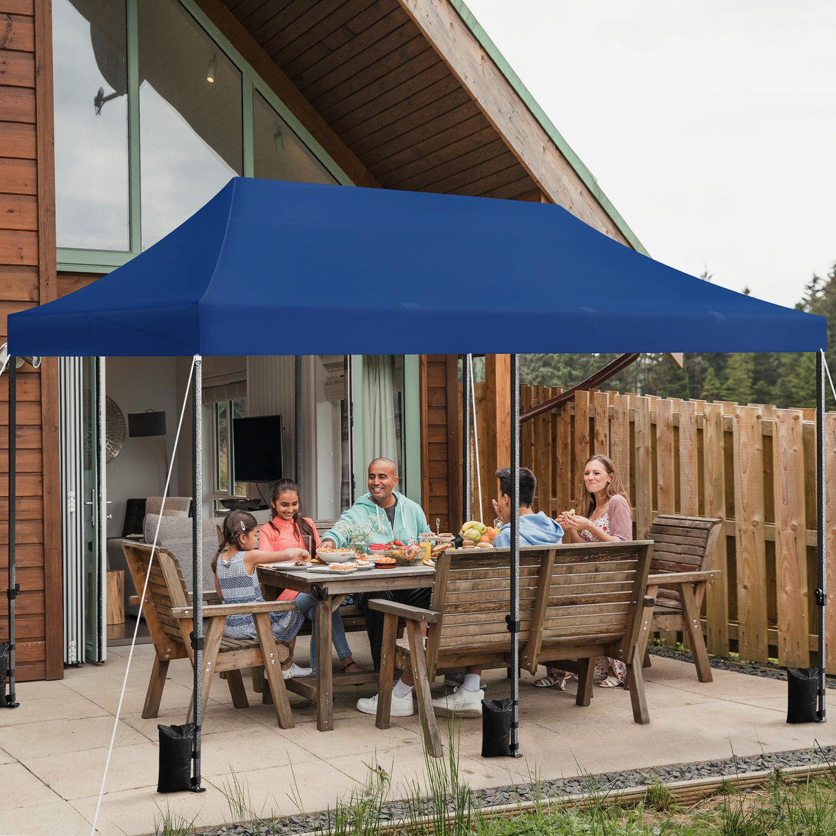 Yaheetech Heavy Duty Pop Up Canopy Tent, 10x20 Commercial Instant Shelter Tent for Wedding, Parties, Adjustable Outdoor Canopy with Wheeled Carry Bag, 6 Sandbags & 10 Stakes, Navy Blue Yaheetech