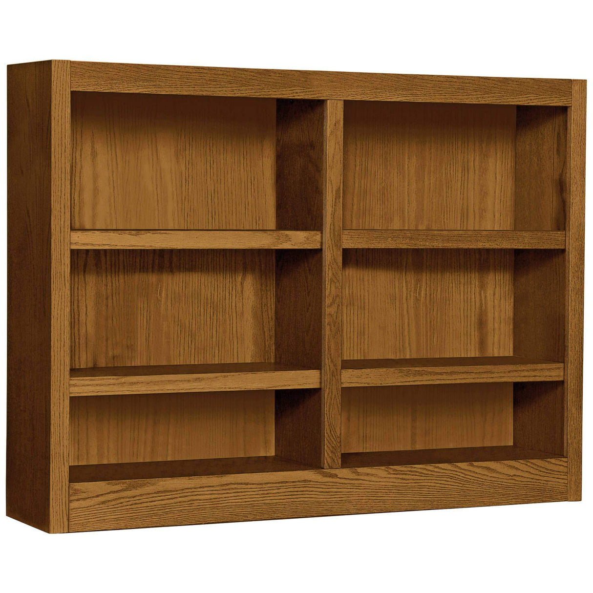 Double Wide 6-Shelf Oak Bookcase by Concepts in Wood Concepts In Wood
