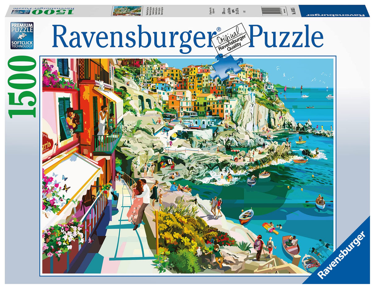 Ravensburger Romance in Cinque Terre 1500 Piece Jigsaw Puzzle for Adults - 16953 - Every Piece is Unique, Softclick Technology Means Pieces Fit Together Perfectly Ravensburger