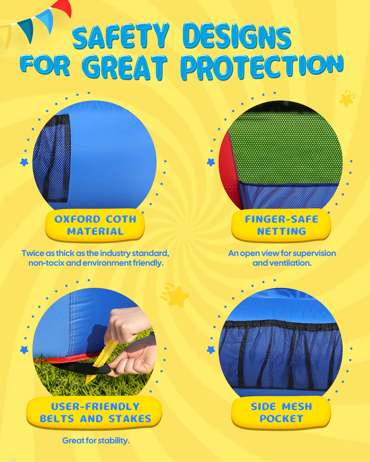 AirMyFun Toddler Bounce House with Blower for Kids 3-8, Inflatable Bouncy Jumping Castle with Slide, Indoor/Outdoor Jump Bouncer House, 82011A AirMyFun