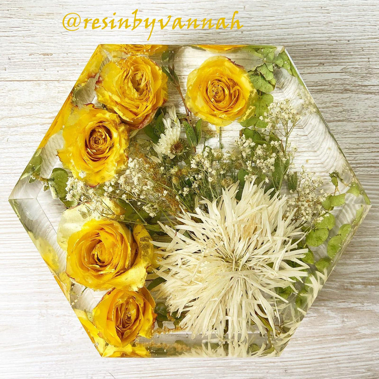 2Pcs Large Silicone Molds for Resin 9 inch 7inch Hexagon Silicone Molds, Hexagon Deep Resin Mold for Epoxy Resin, Silicone Molds for Flowers Bouquet Preservation AOEDEO