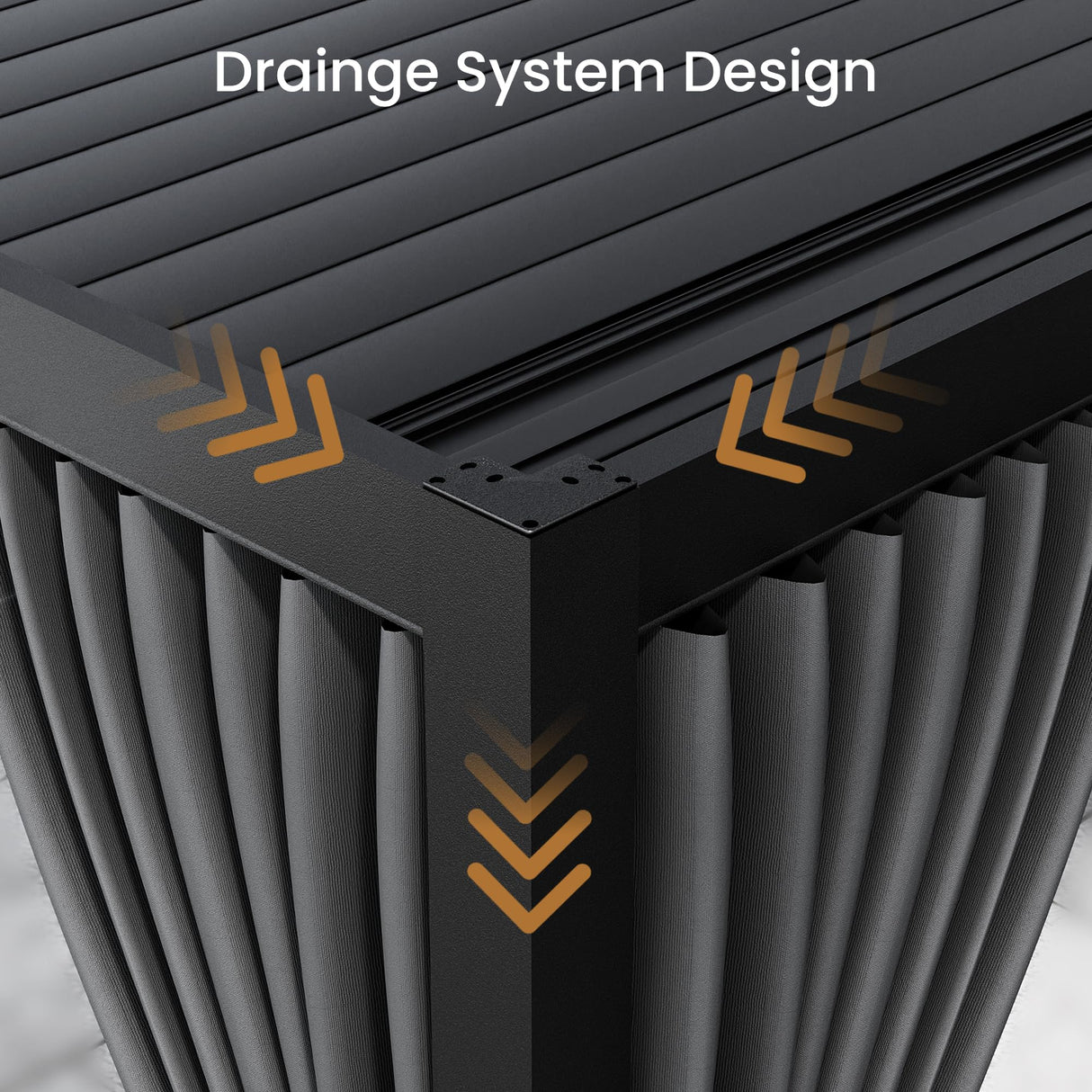 SUNBURY 10'X 20' Louvered Pergola, Aluminum Outdoor Pergola with 4 Adjustable Roof, All-Weather Use, Netting & Privacy Curtains, Waterproof Patio Shade Cover for Patio, Backyard, Lawn, Garden, Black SUNBURY