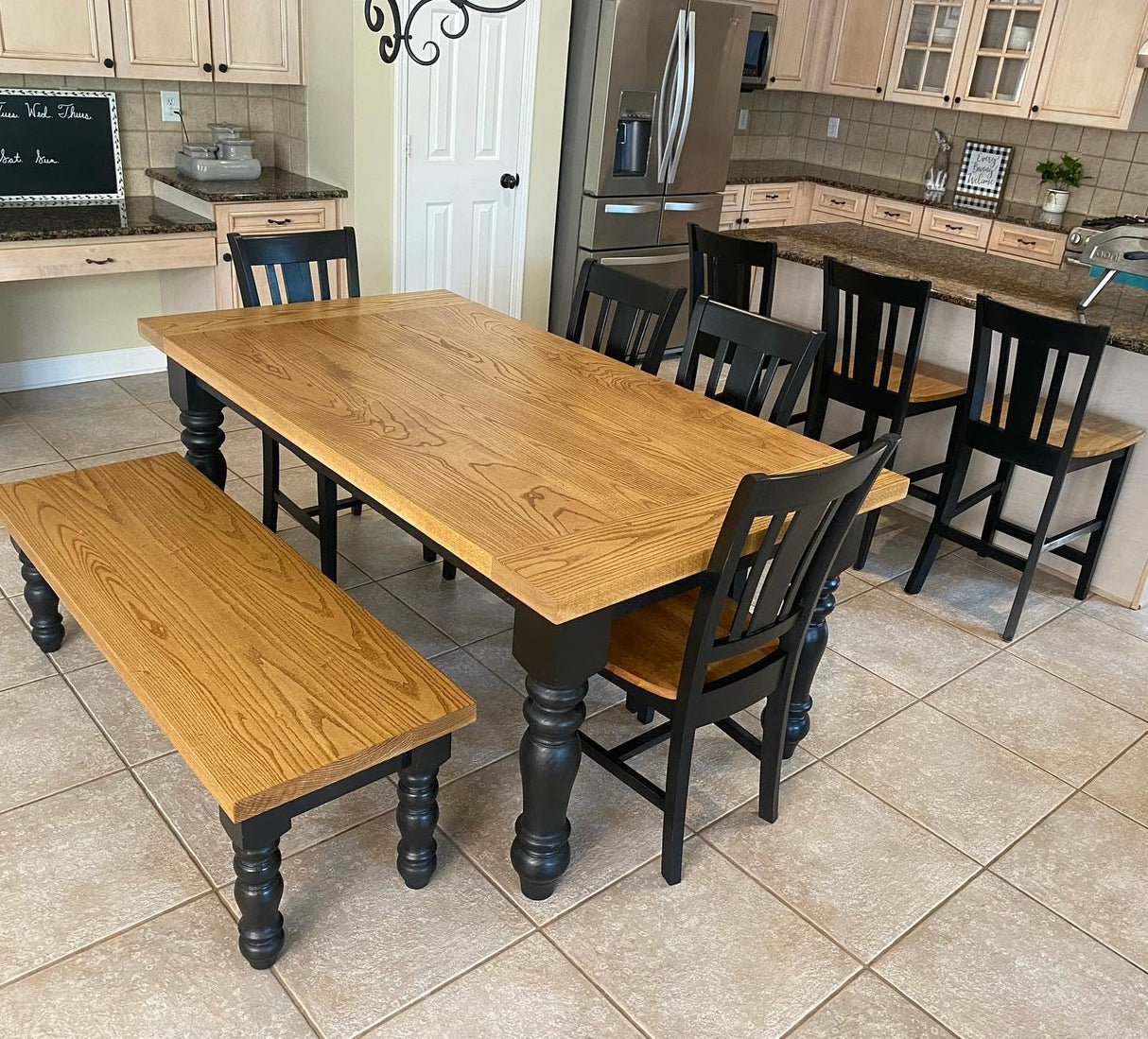 Osborne Husky Farm Dining Table Leg Made from Unfinished Pine Wood (Set of Four), Durable Turned Legs are Sanded and Ready to be Stained, Replacement Table Legs for Dining Room Table or Desk Osborne Wood Products