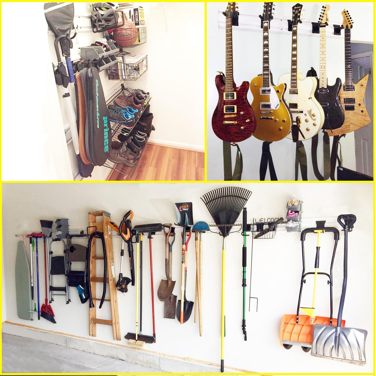 ATOOLA Slatwall Panels 6" x 24", 4-Pack Slatwall Board, PVC Slat Wall Paneling, Heavy Duty Garage Wall Organizer ATOOLA