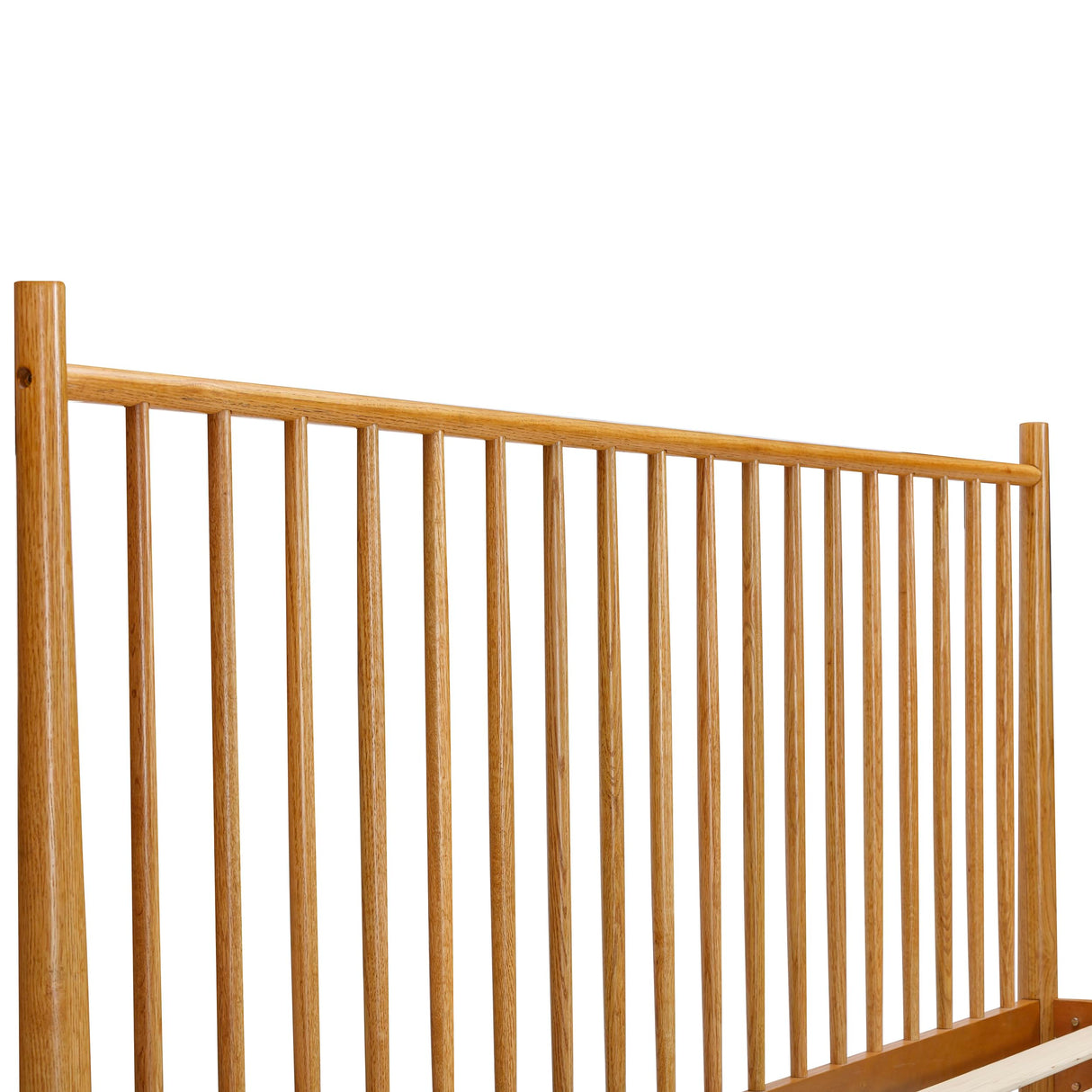 NTC Inno Rustic Oak Wooden Bed Frame with Headboard - Solid Construction, Silent Slats, Effortless Assembly, Queen Size NTC