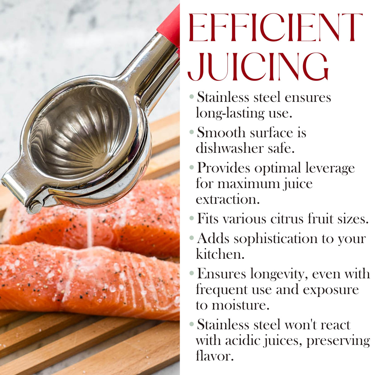 Bellemain Citrus Juicer | Metal Lemon Squeezer | Lime and Lemon Juicer Stainless Steel with Silicone Handles | Manual Juicer, Citrus Squeezer, Hand Held Juicer | Bar Juicer for Bartender Accessories Bellemain