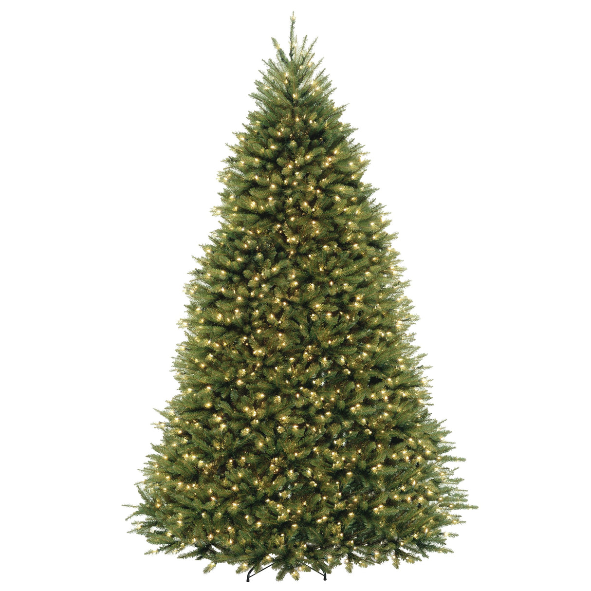 National Tree Company Pre-Lit Artificial Full Christmas Tree, Green, Dunhill Fir, Dual Color LED Lights, Includes Stand, 9 Feet National Tree Company