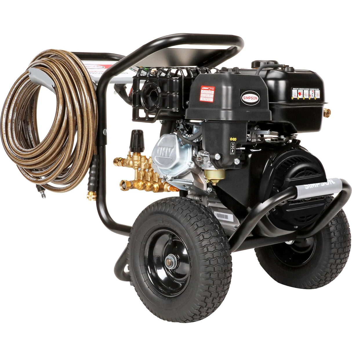 SIMPSON Cleaning PS60843 PowerShot 4400 PSI Gas Pressure Washer, 4.0 GPM, CRX 420cc Engine, Includes Spray Gun and Extension Wand, 5 QC Nozzle Tips, 3/8-inch x 50-foot Monster Hose, 49-State SIMPSON