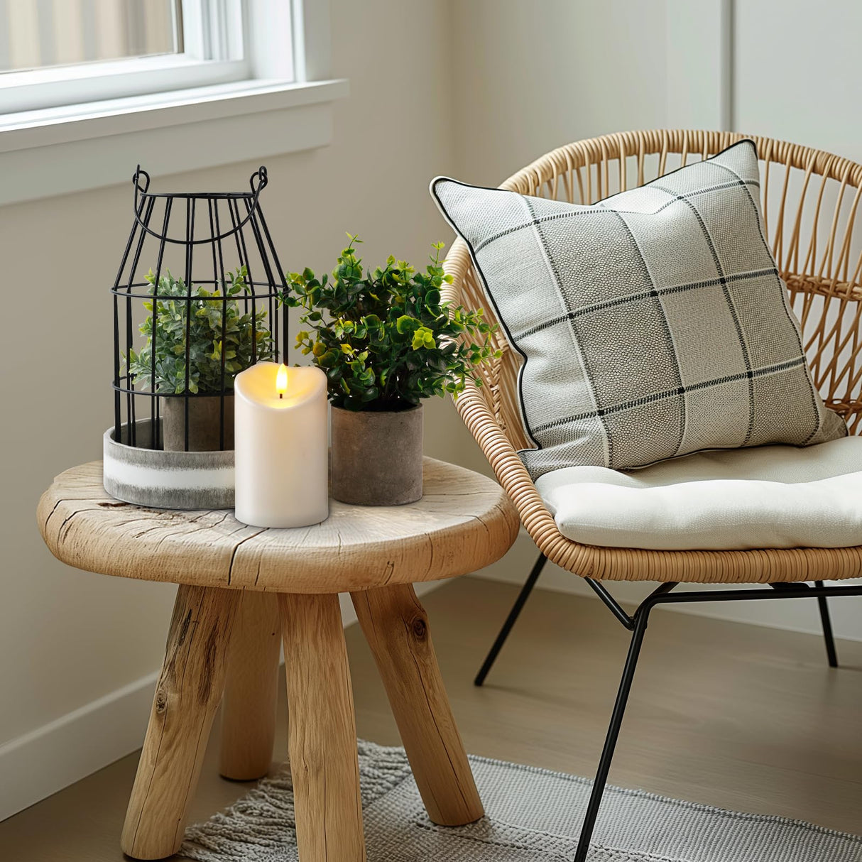 Homemory Rustic Farmhouse Lantern Decor with Flameless Candle & Remote Timer, 2PCS Metal Candle Holder Home Decorations for Fireplace Mantle Kitchen Dining Table Living Room Homemory