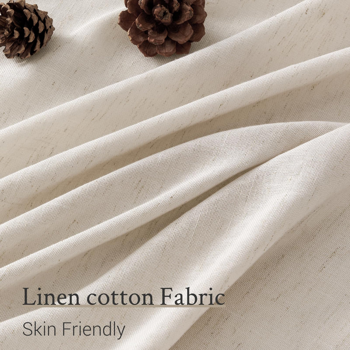 Topfinel Pinch Pleated Curtains 90 Inches Long 2 Panels Set,Oatmeal Semi Sheer Blend Fabric Farmhouse Cozy Rustic Western Home Decor Curtain Drapes for Living Room Bedroom,40x90 inch Length,Apricot Topfinel