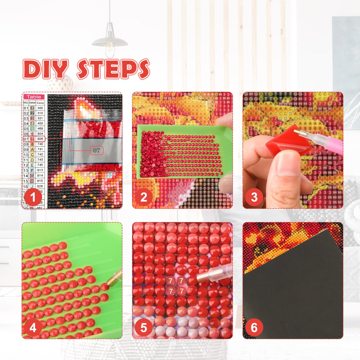 NEWENMO Diamonds Painting Kits for Adults Beginner DIY 5D Tropical Flamingo Diamond Art Paint with Round Diamonds, Full Drill Gem Art Flowers Diamonds Art Painting for Home Wall Decor 12x16 Inch NEWENMO