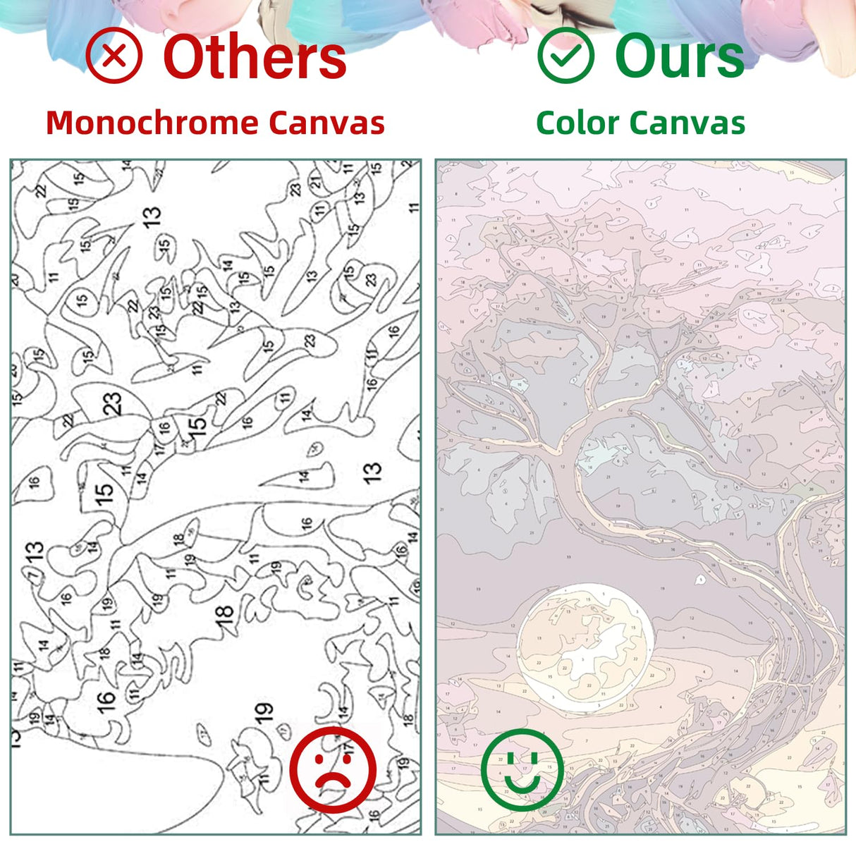 Landscape Paint by Numbers Kit for Adults, Mountain Paint by Numbers for Adults, DIY Adult Stress Relief Painting Art Crafts for Home Decoration 16 x 20 Inch Aestalrcus