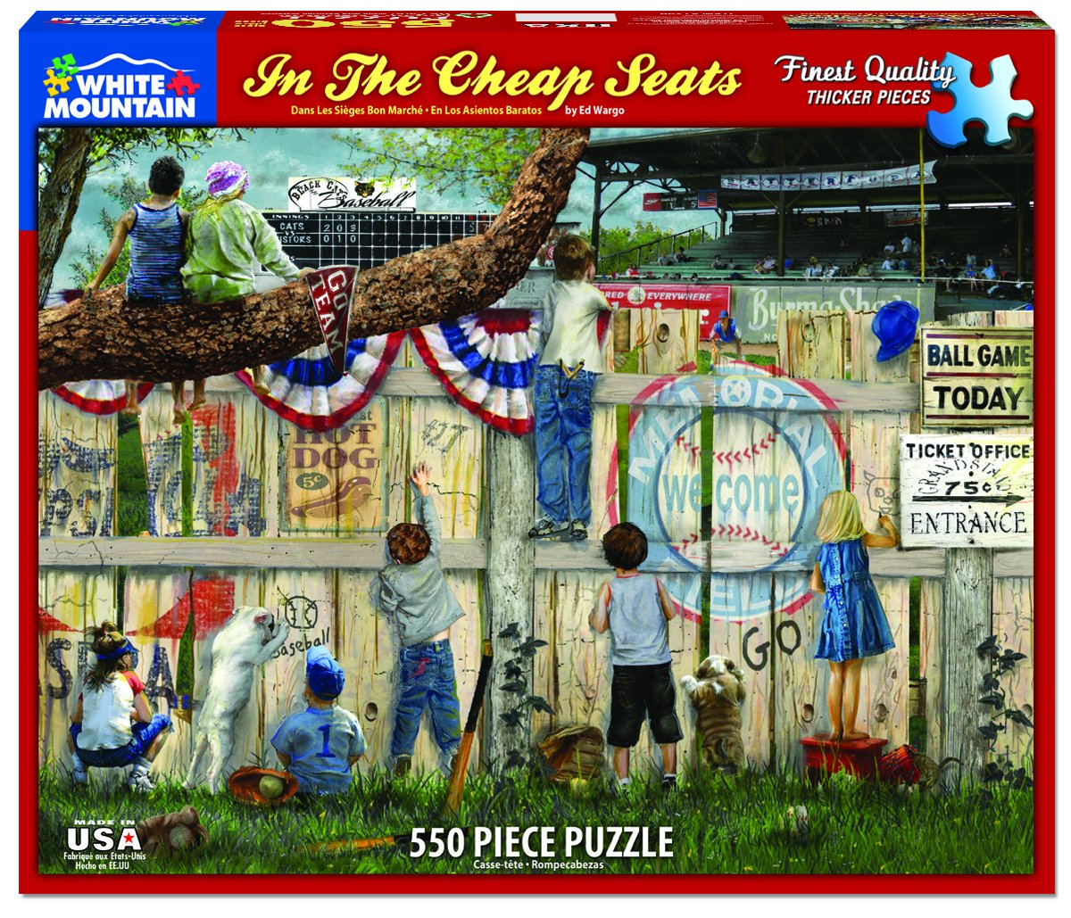 White Mountain in The Cheap Seats Jigsaw Puzzles for Adults 500 Pieces Baseball Puzzle White Mountain