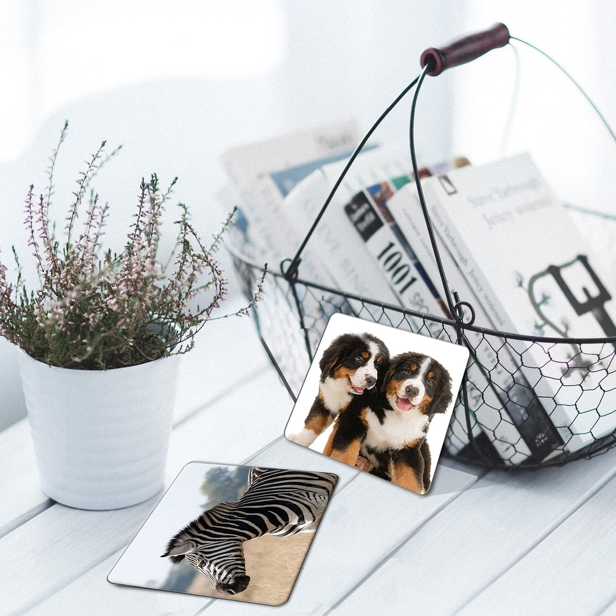 10 PCS Square Sublimation Coaster Blanks Cup Mat Sublimation Rubber Coasters Sublimation Blank Heat Transfer Cup Mat(10x10x0.3CM) MS WGO