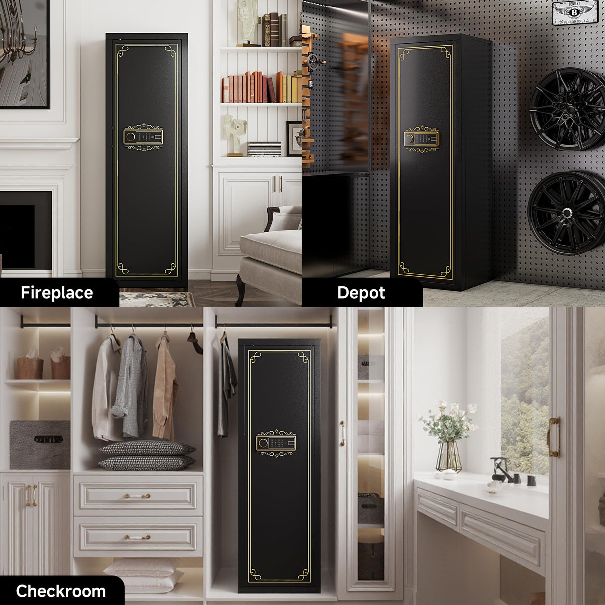 KAER 10-12 Gun safe,Rifle Safe,Gun Safes for Home Rifle and Pistols,Long Gun Safe for Rifle,Clearance Gun Safe with Digital Keypad,Adjustable Shelves,Unassembled KAER