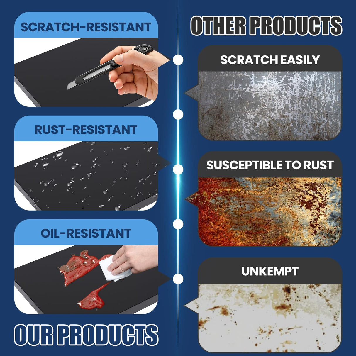 72"H Garage Shelving Heavy Duty Garage Storage Shelves,3000LBs Metal Shelving Unit 5T Adjustable Industrial Utility Shelf Black Organization Rack for Warehouse Storage,72"H x 35.4"W x 15.7"D RPGHJJ