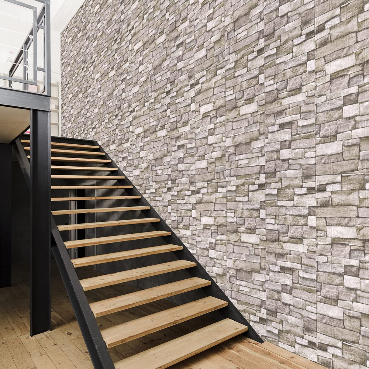 20PCS 3D Wall Panels Peel and Stick Foam 3D Brick Wallpaper Peel and Stick Faux Stone Wall Panel Self-Adhesive Wallpaper (20PCS, Rock Color) YU LI 3DH