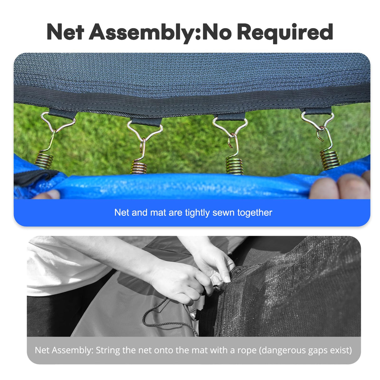 Zupapa 1500LBS Weight Capacity Rectangle Trampoline 10x17FT 9X15FT 8X14FT Outdoor Square Gymnastics Trampolines for Kids Adults Long Large Big Rectangular Tumbling Trampolin Zupapa