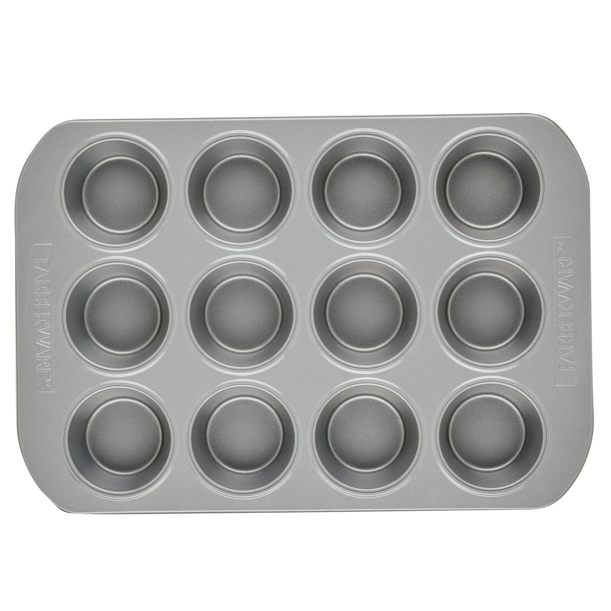 Farberware Nonstick Bakeware 12-Cup Muffin Tin / Nonstick 12-Cup Cupcake Tin - 12 Cup, Gray Farberware