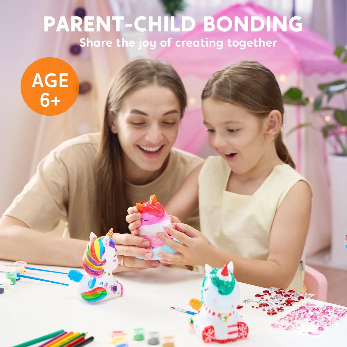 Klever Kits DIY Night Light- Paint Your Own Unicorn Lamp- Arts & Crafts Kit School Activities Art Supplies Painting Kits, Birthday Gifts for Girls Boys Aged 6+ Klever Kits