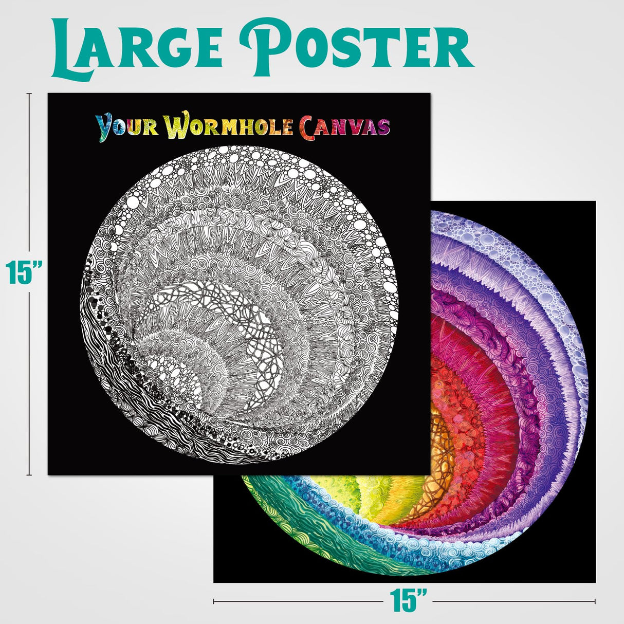 Antelope - 1000 Piece Rainbow Puzzle for Adults, Hue Wormhole Jigsaw Puzzles 1000 Pieces,1000 Piece Round Puzzles, Wormhole Puzzles, High Resolution, Matte Finish, Smooth Edging, No Dust, 3D Puzzle ANTELOPE