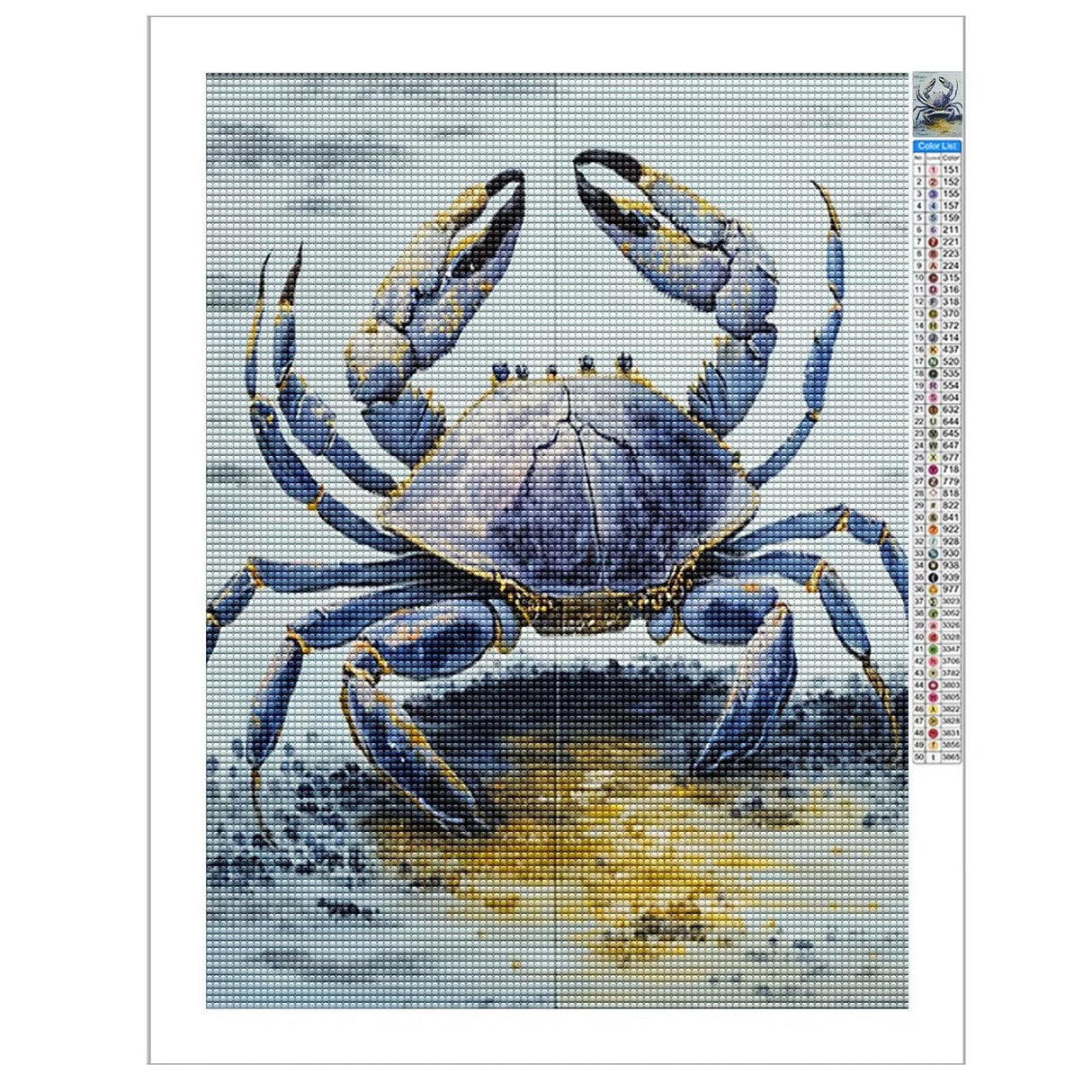 Treff Diamond Painting,Mudflat Blue Crab DIY 5D Diamond Art Painting Kits for Adults Kids Beginners,8 x 12 inches, Ideal Gifts for Family and Friends Treff