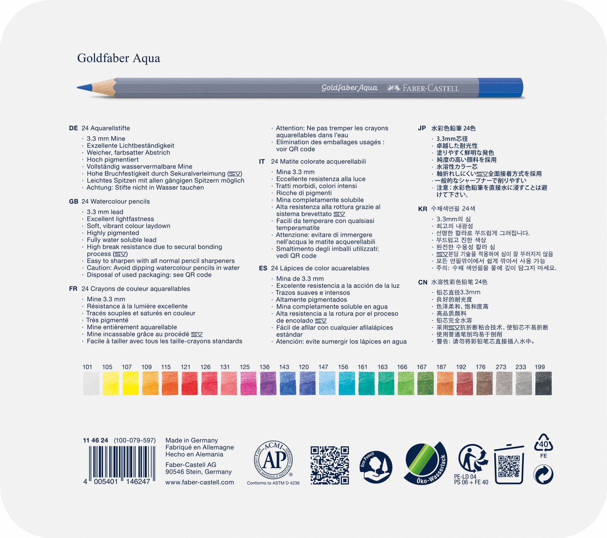 Faber-Castell Creative Studio Goldfaber Watercolor Pencils (24 Count) Faber-Castell