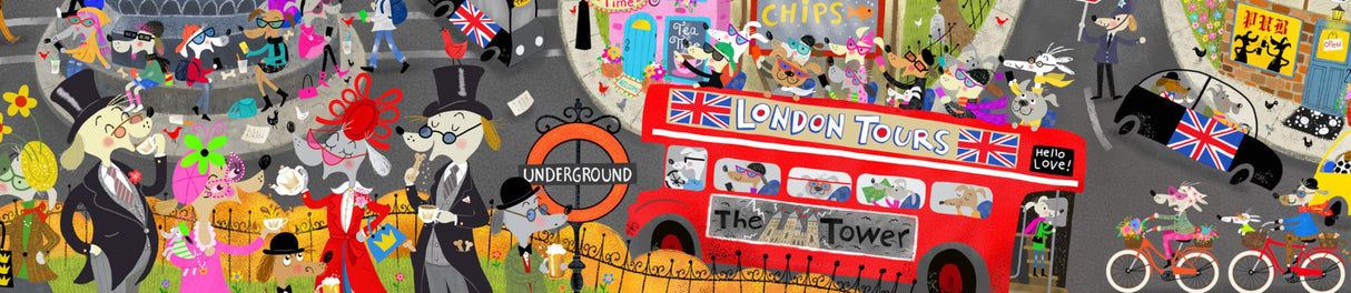 Ceaco - London Dogs - 1000 Larger Sized Piece Jigsaw Puzzle Ceaco