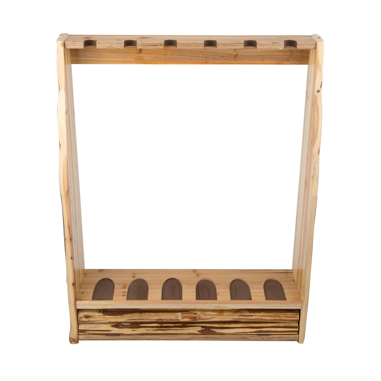 Rush Creek Creations unisex adult Rustic Pine Standing Indoor 6 Rifle Shotgun Storage Rack, Rustic Pine, 34 L x 9.5 W 42 H US Rush Creek Creations