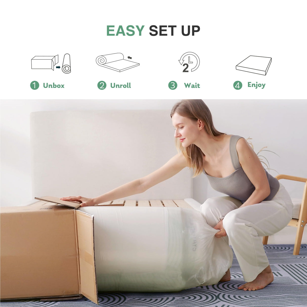 Full Mattress in a Box, 8 inch Mattresses for Platform Bed Double Size Daybed Bunk, Memory Foam Medium Firm MLILY