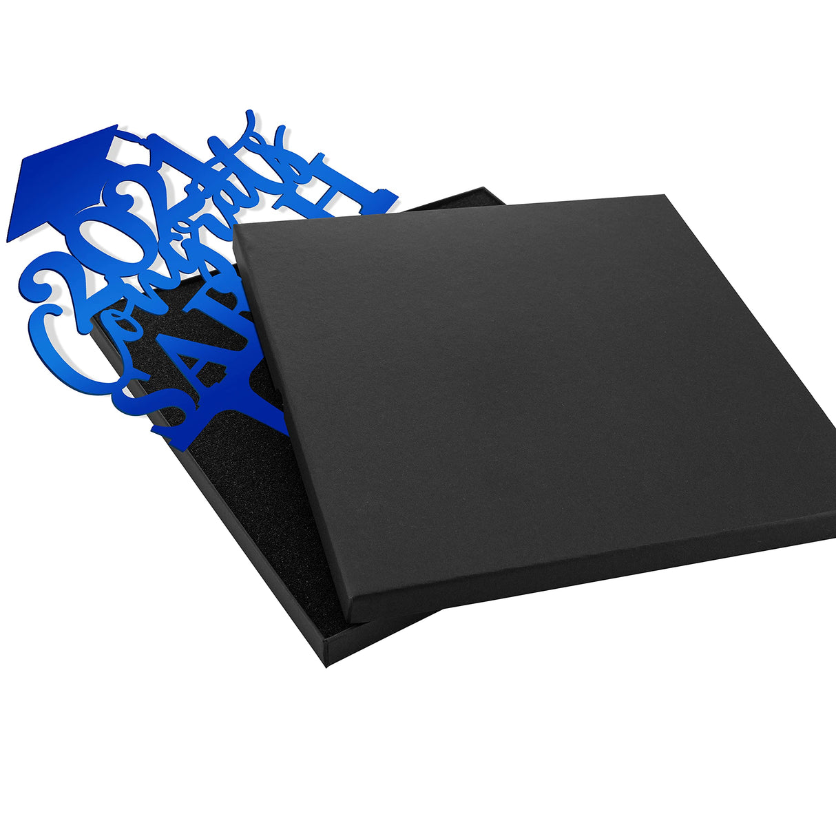 Personalized Graduation Cake Topper - Congrats Grad Cake Toppers w/Name and Date - Custom Wooden Cake Decorations, Class of 2024 Cake Topper for Graduation Party - 3 Wooden Options Customization Mill