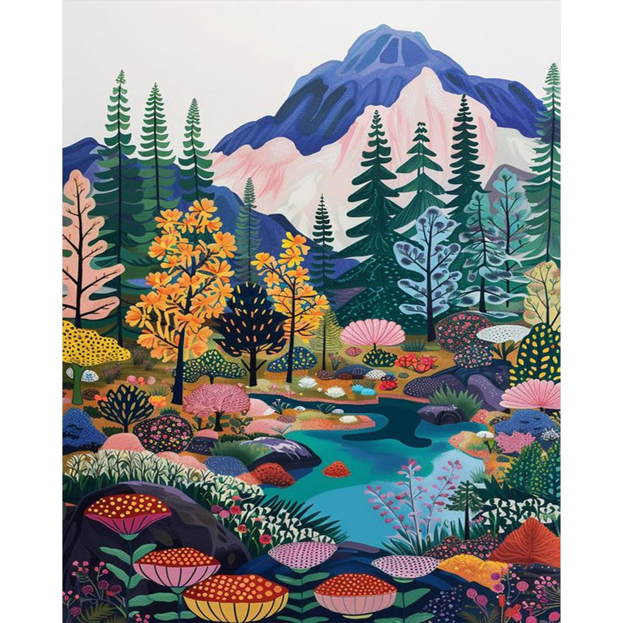 YALKIN Paint by Numbers for Adult Kits, DIY Landscape Oil Acrylic Painting Paint by Numbers on Canvas, Adults Paint by Numbers Kits Drawing Paintwork for Home Decor 16x20 inch/40X50CM (No Frame) YALKIN