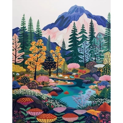 YALKIN Paint by Numbers for Adult Kits, DIY Landscape Oil Acrylic Painting Paint by Numbers on Canvas, Adults Paint by Numbers Kits Drawing Paintwork for Home Decor 16x20 inch/40X50CM (No Frame)