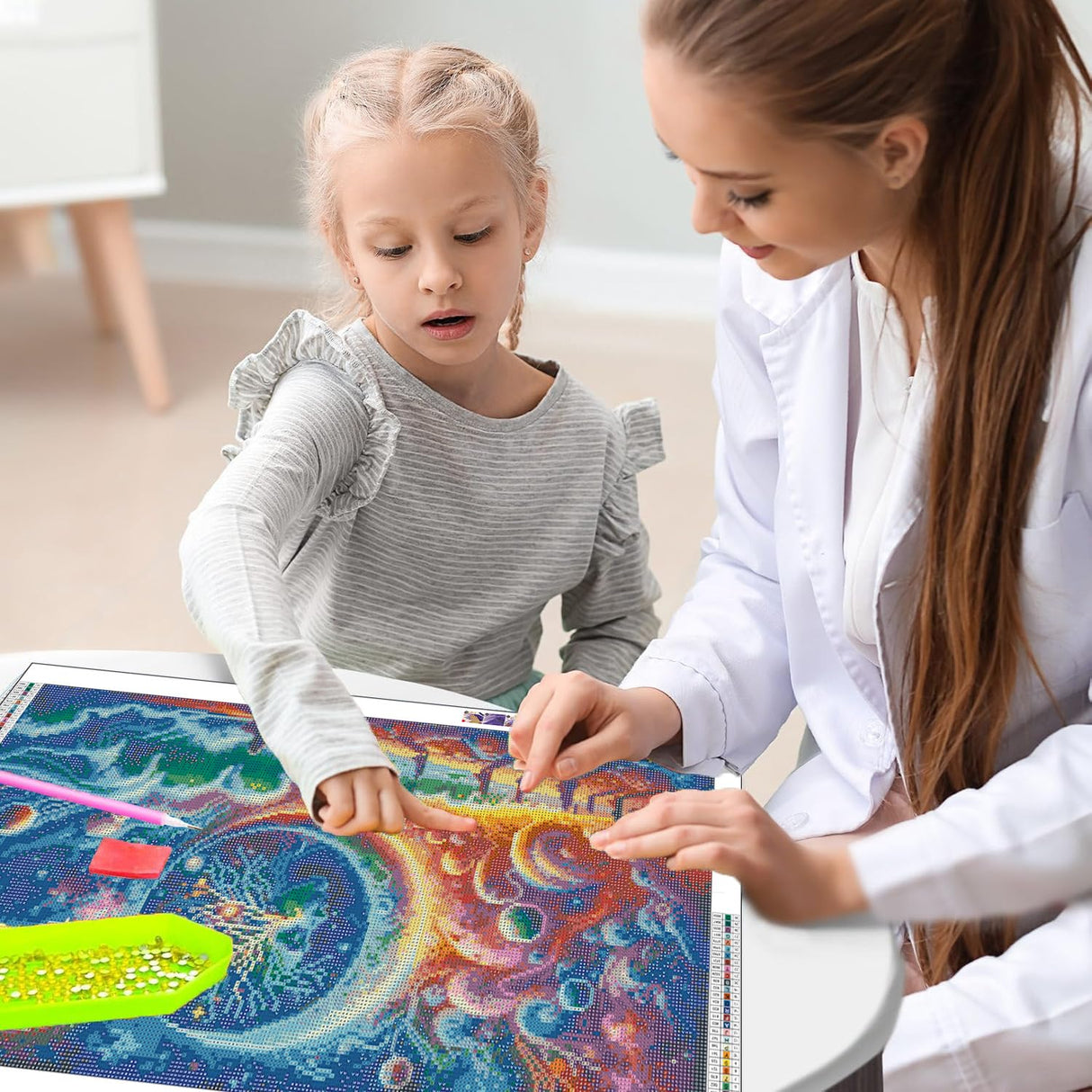 mrpwnle 5D Diamond Painting Kits for Adults, DIY Large Size Moon Diamond Art Kits for Adults, Abstract Landscape Full Drill Gem Art Kits for Home Wall Decor Gifts 27.5 X 15.7 Inch mrpwnle