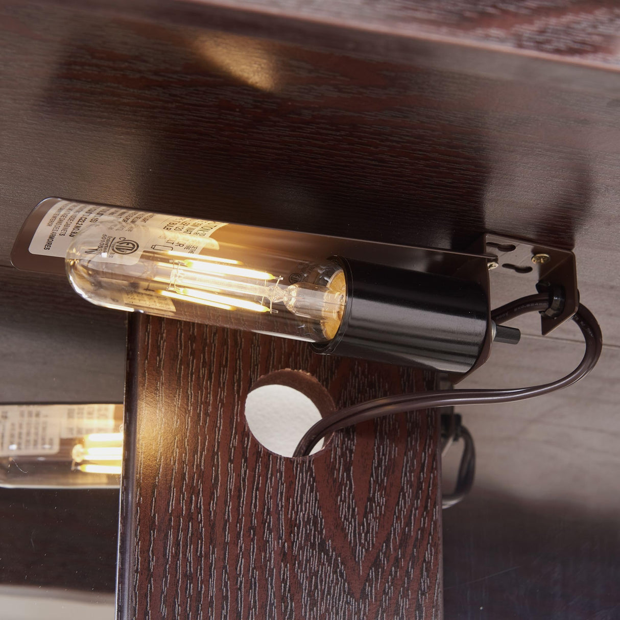 Eyisean Glass Display Cabinet, 52" H Curio Cabinet with Adjustable Shelves and Mirrored Back Panel, China Cabinet with Light Bulb inclued, Rack for Living Room Storage (Dark Cherry) Eyisean