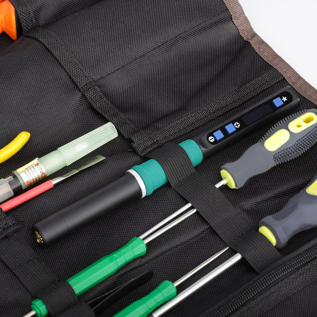 WEP 928D-IV Soldering Iron Kit with Fast Heating with C235 Tip, Dynamic Screen, Compact USB Soldering Iron with Tool Bag, Multi-Functional Cover, Type-C Charging, Sleep Mode, PD/QC Protocols WEP