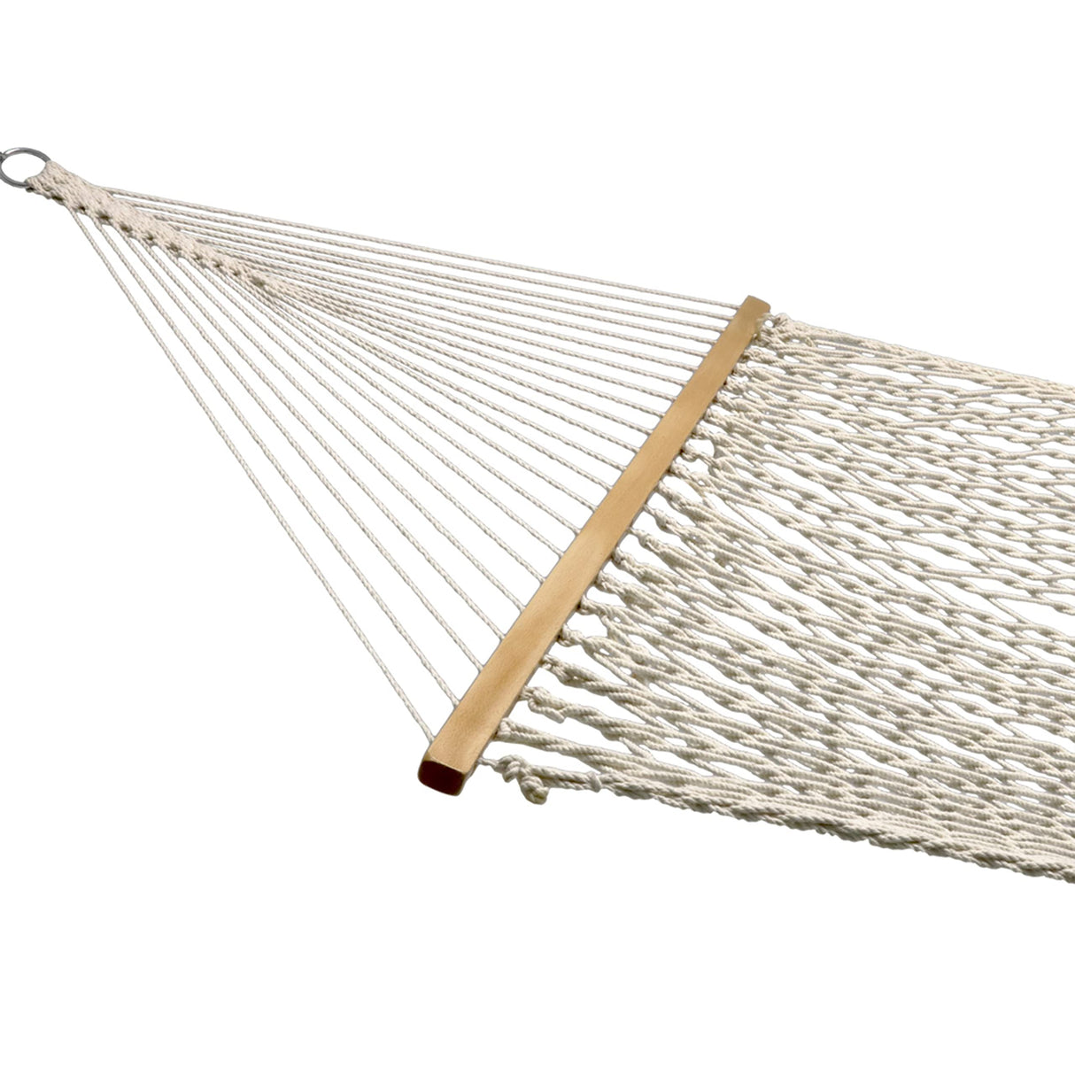 Sunnydaze Cotton Rope Double Hammock for Outside - 450-Pound Capacity Indoor or Outdoor Hammock with Spreader Bars - Natural Sunnydaze