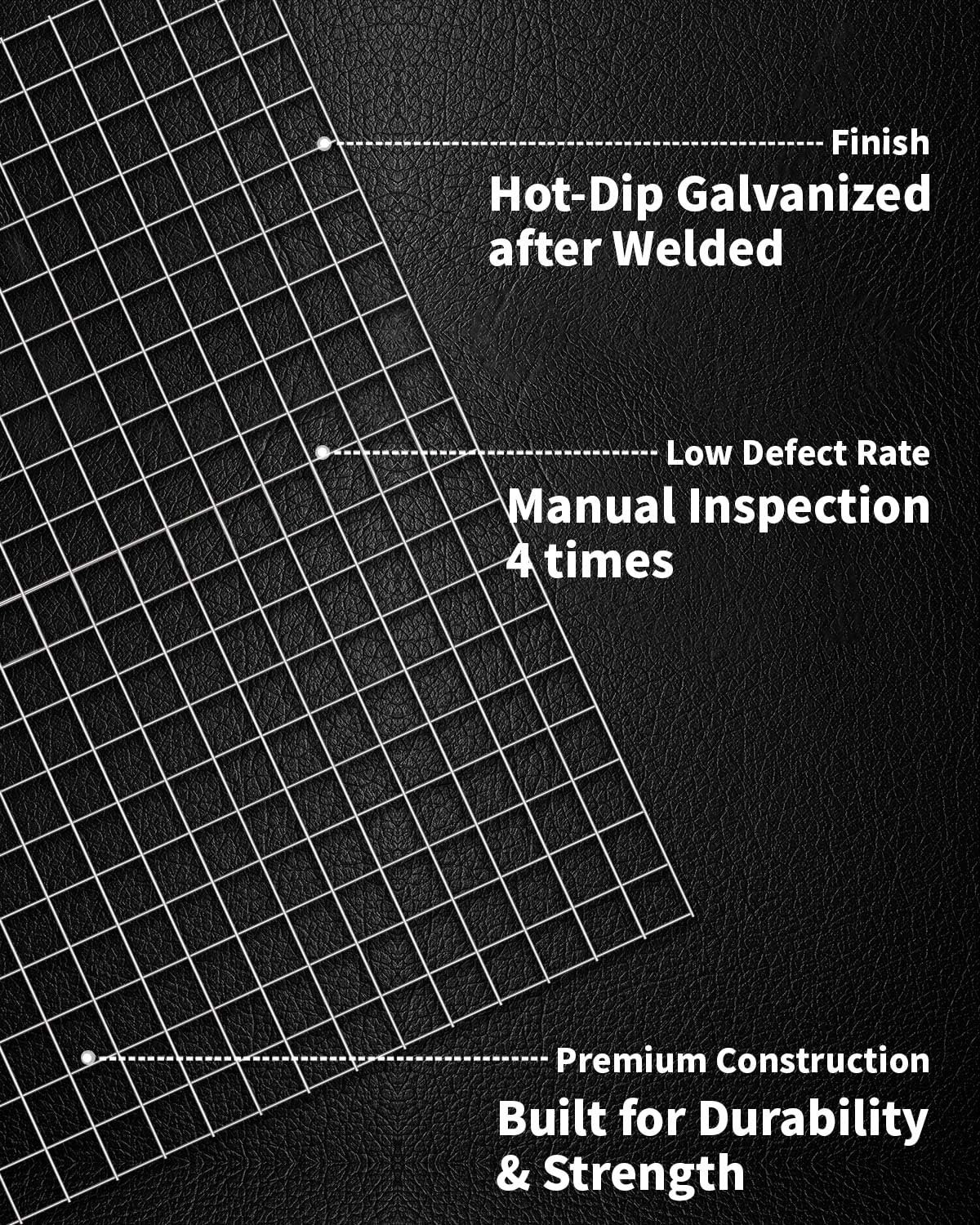 Nueve Deer 1/2 inch Hardware Cloth 48x50 19-Gauge - Hot Dipped Galvanized After Welding - Chicken Wire Fence Roll, Wire Mesh Roll, Rabbit Wire Fencing, Cage Wire, Chicken Coop/Run Cover Nueve Deer